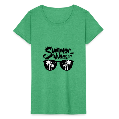 Frauen-T-Shirt von Fruit of the Loom - Grün meliert