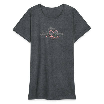 Frauen Heavy T-Shirt - Dunkelgrau meliert
