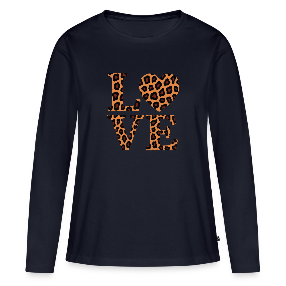 Frauen Premium Langarmshirt - Navy