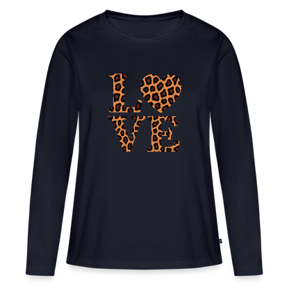 Frauen Premium Langarmshirt - Navy