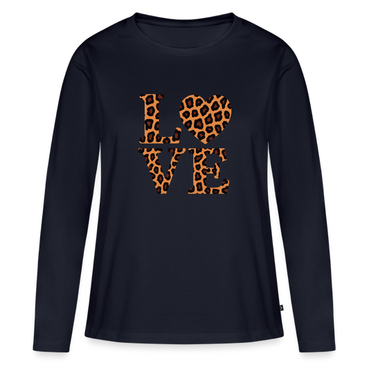 Frauen Premium Langarmshirt - Navy