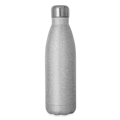 Glitzer Edelstahl Thermosflasche - Silber Glitzer