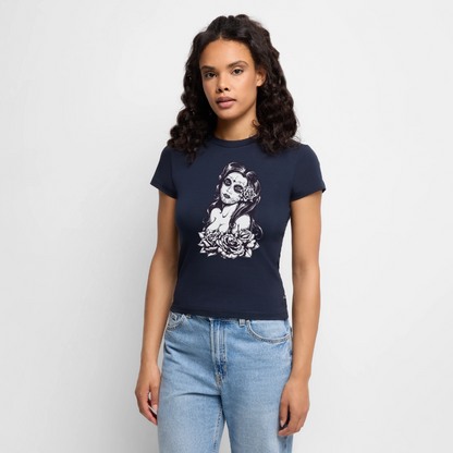Frauen Slim Fit Organic T-Shirt - Navy