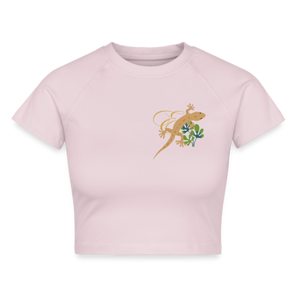 Damen Cropped T-Shirt - Puderrosa