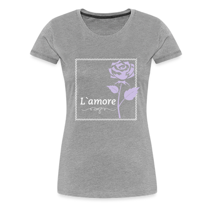 Frauen Premium T-Shirt - Grau meliert