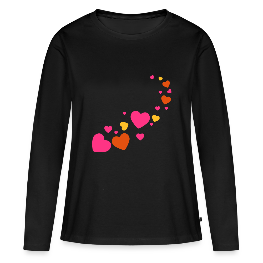 Frauen Premium Langarmshirt - Schwarz