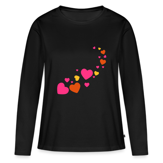 Frauen Premium Langarmshirt - Schwarz