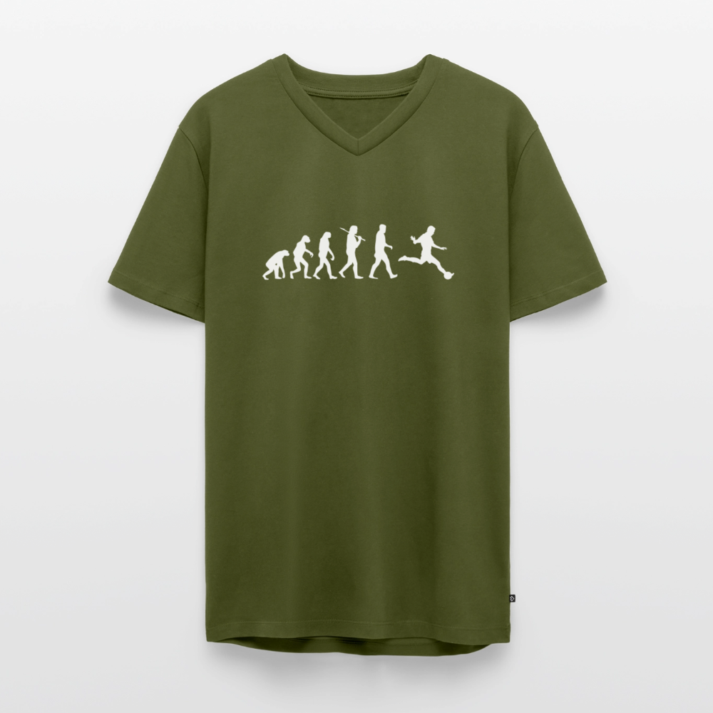 Männer Bio-T-Shirt mit V-Ausschnitt - Khaki