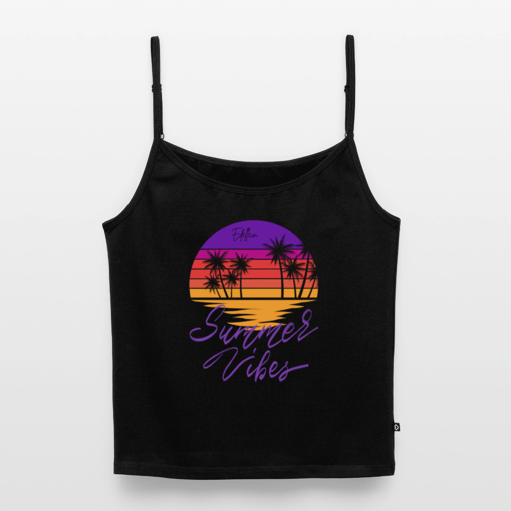 Frauen Spaghetti Tank Top - Schwarz