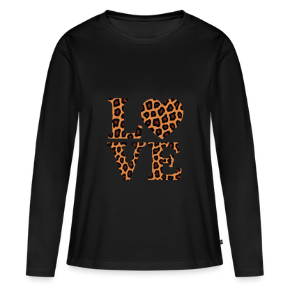 Frauen Premium Langarmshirt - Schwarz