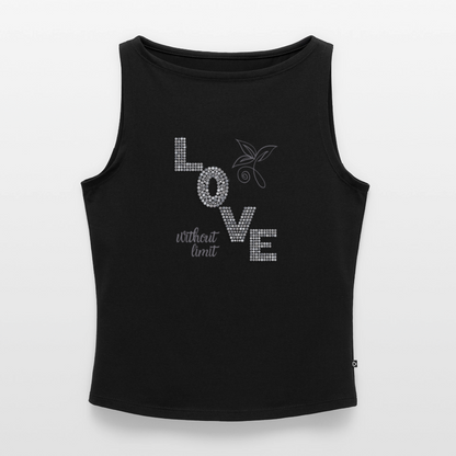 Frauen Tank Top mit U-Boot-Ausschnitt - Schwarz