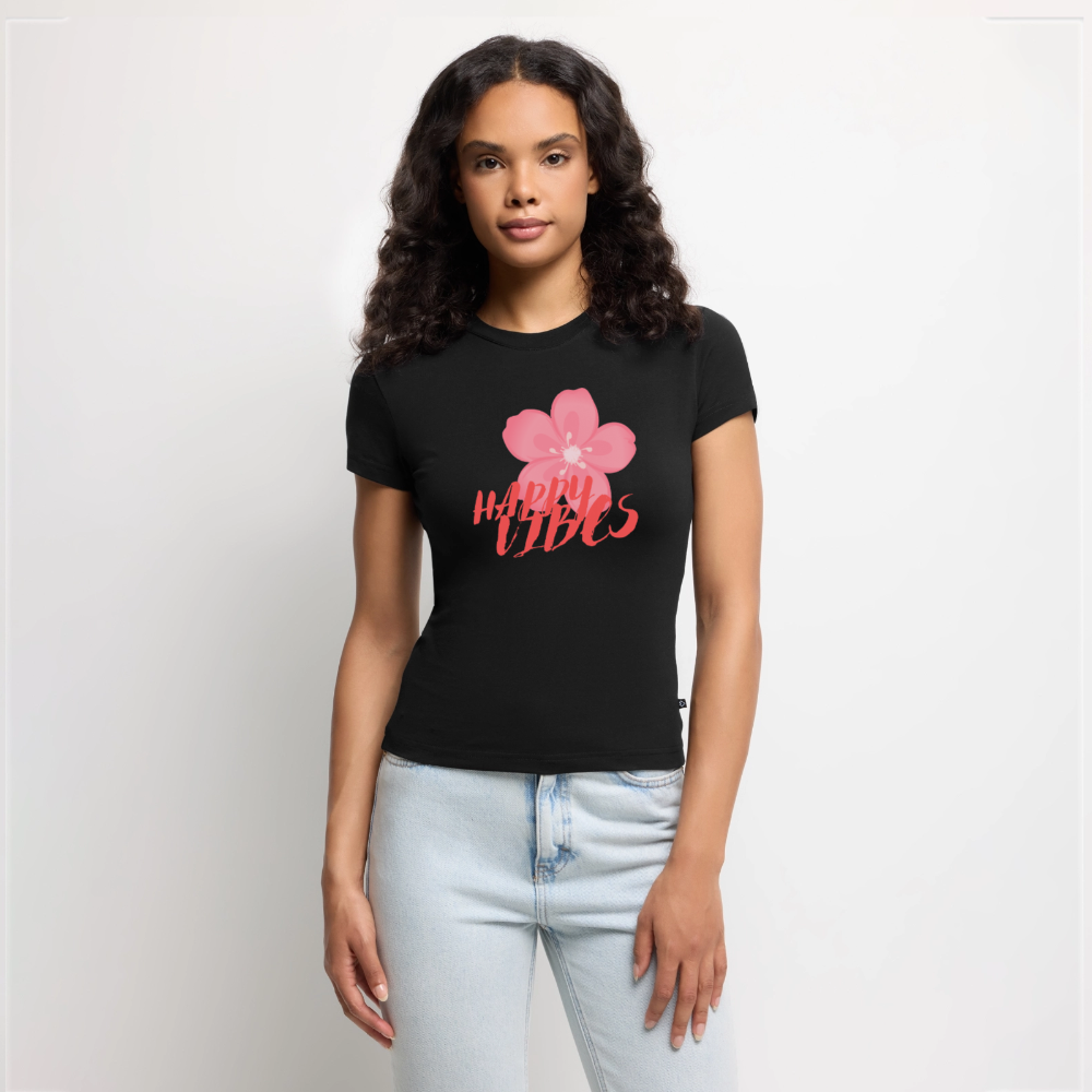 SLIM FIT Frauen Organic T-Shirt - Schwarz