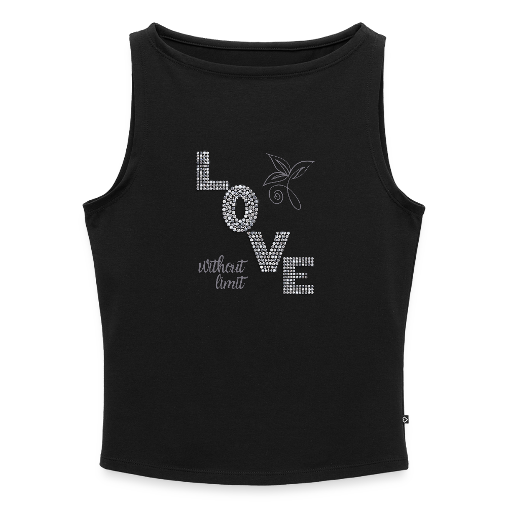 Frauen Tank Top mit U-Boot-Ausschnitt - Schwarz