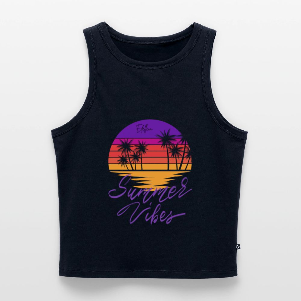 Frauen Cropped Tank Top - Navy