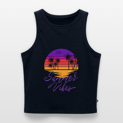 Frauen Cropped Tank Top - Navy