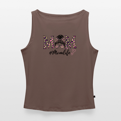 Frauen Tank Top mit U-Boot-Ausschnitt - Dunkles Taupe
