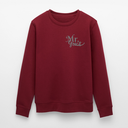 Unisex Bio-Sweatshirt ROLLER - Burgunderrot