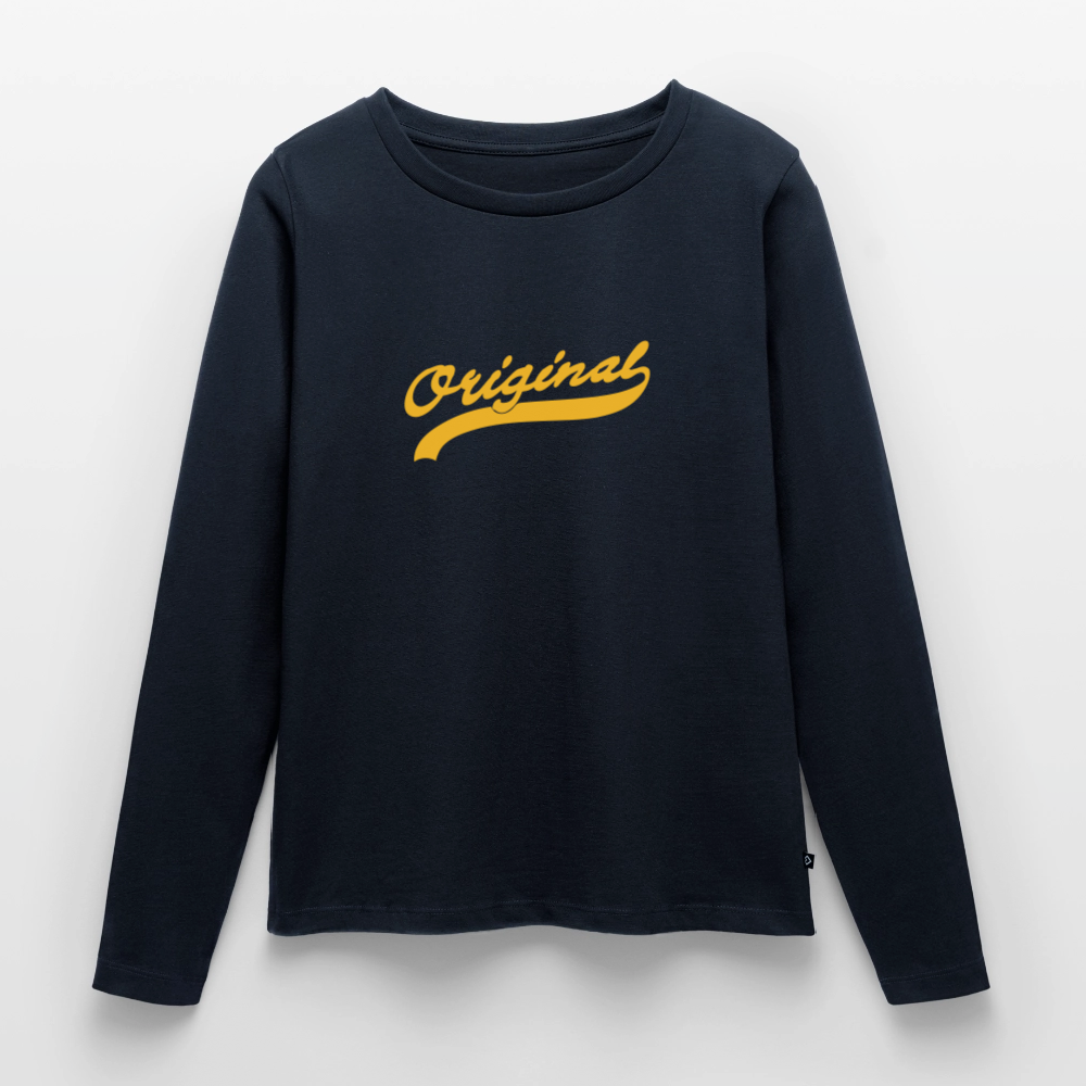 Frauen Premium Langarmshirt - Navy