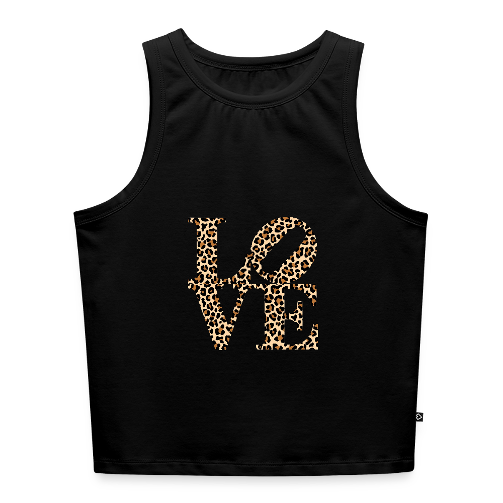 Frauen Cropped Tank Top - Schwarz