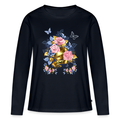 Frauen Premium Langarmshirt - Navy