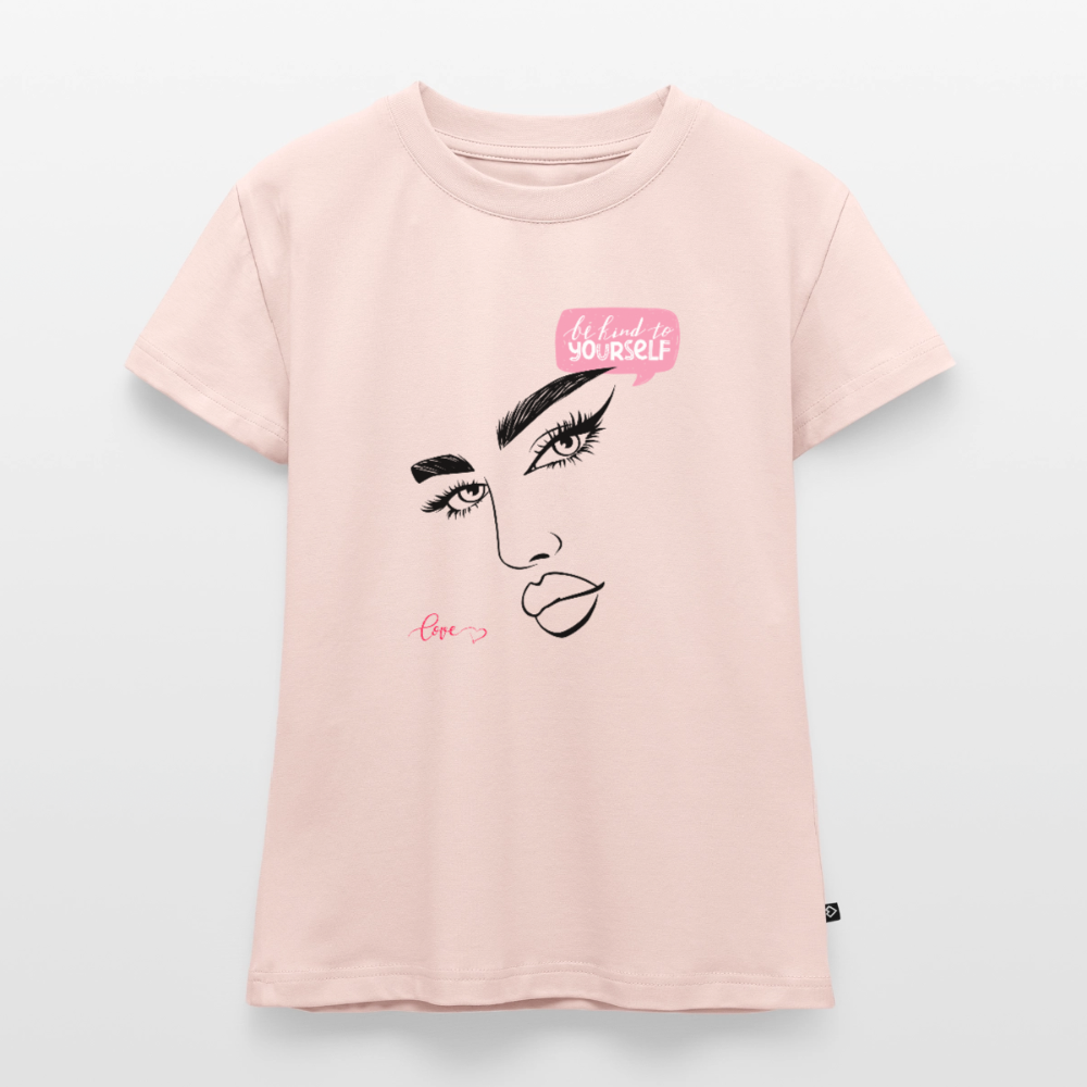 SLIM FIT Frauen Organic T-Shirt - Puderrosa