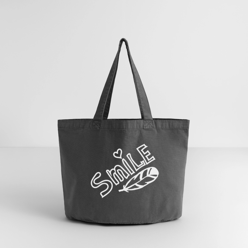 Vintage-Washed Shopper - Vintage Schwarz
