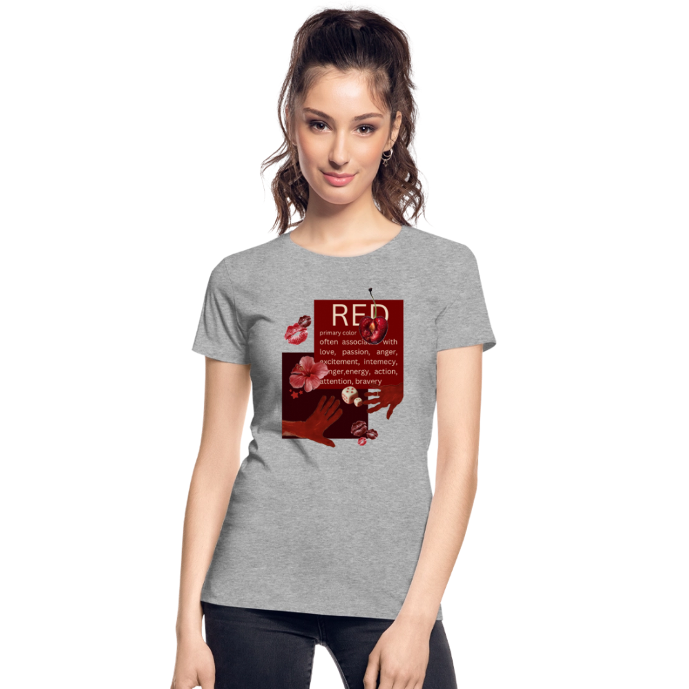 Frauen Premium Bio T-Shirt - Grau meliert