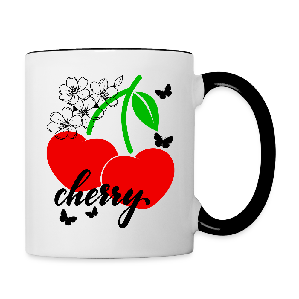 Tasse zweifarbig - Weiß/Schwarz