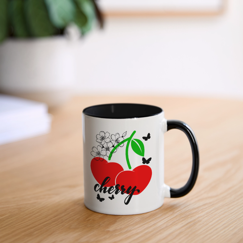 Tasse zweifarbig - Weiß/Schwarz