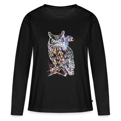 Frauen Premium Langarmshirt - Schwarz