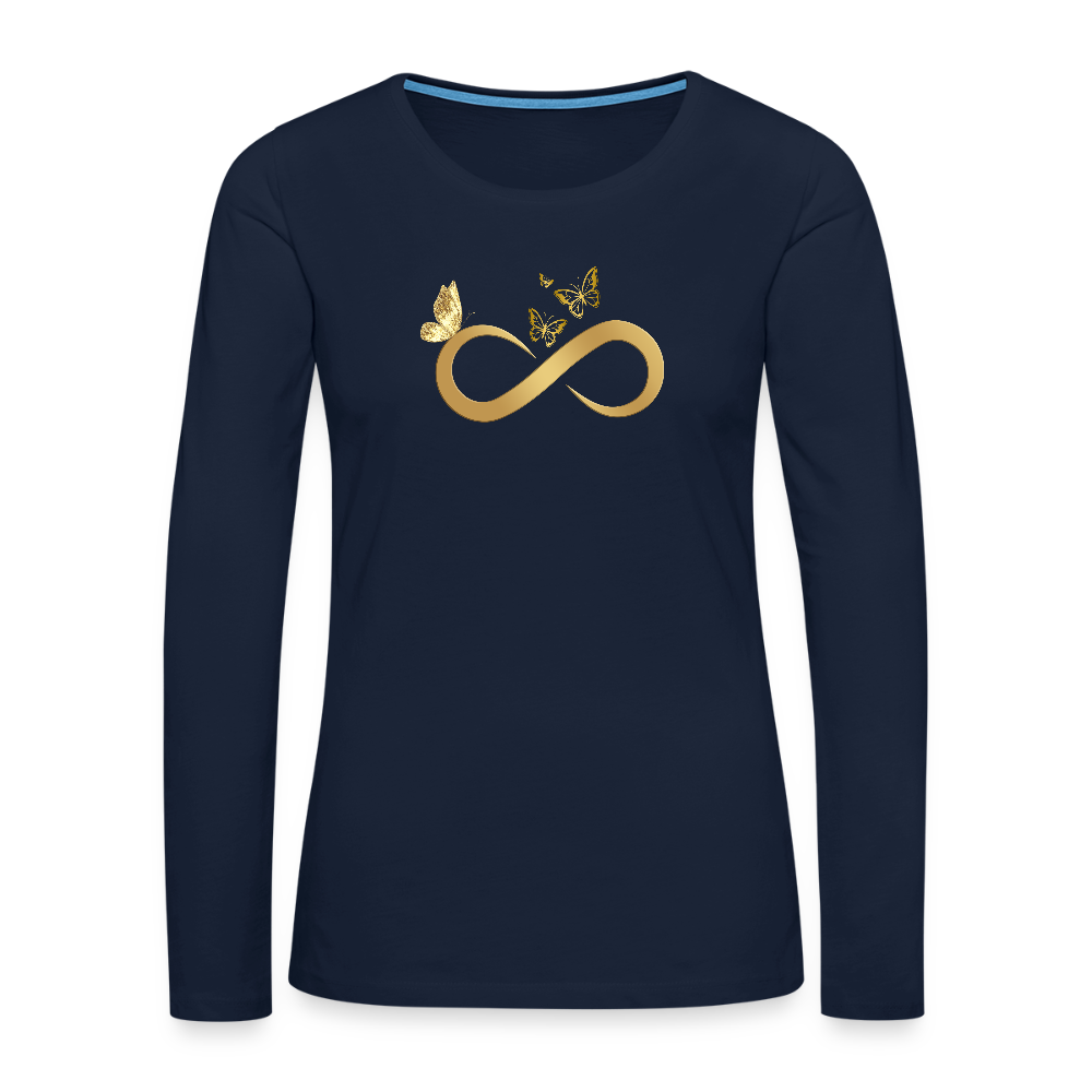 Frauen Premium Langarmshirt - Navy