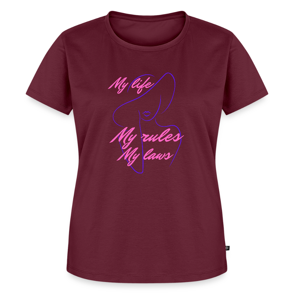 Frauen Premium T-Shirt - Burgunderrot