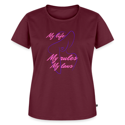 Frauen Premium T-Shirt - Burgunderrot