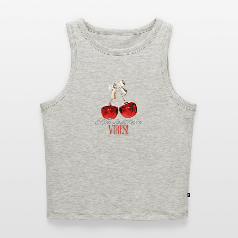 Cropped Frauen Organic Tank Top - Grau meliert