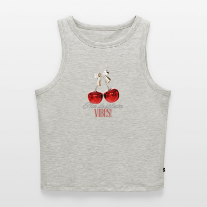 Cropped Frauen Organic Tank Top - Grau meliert