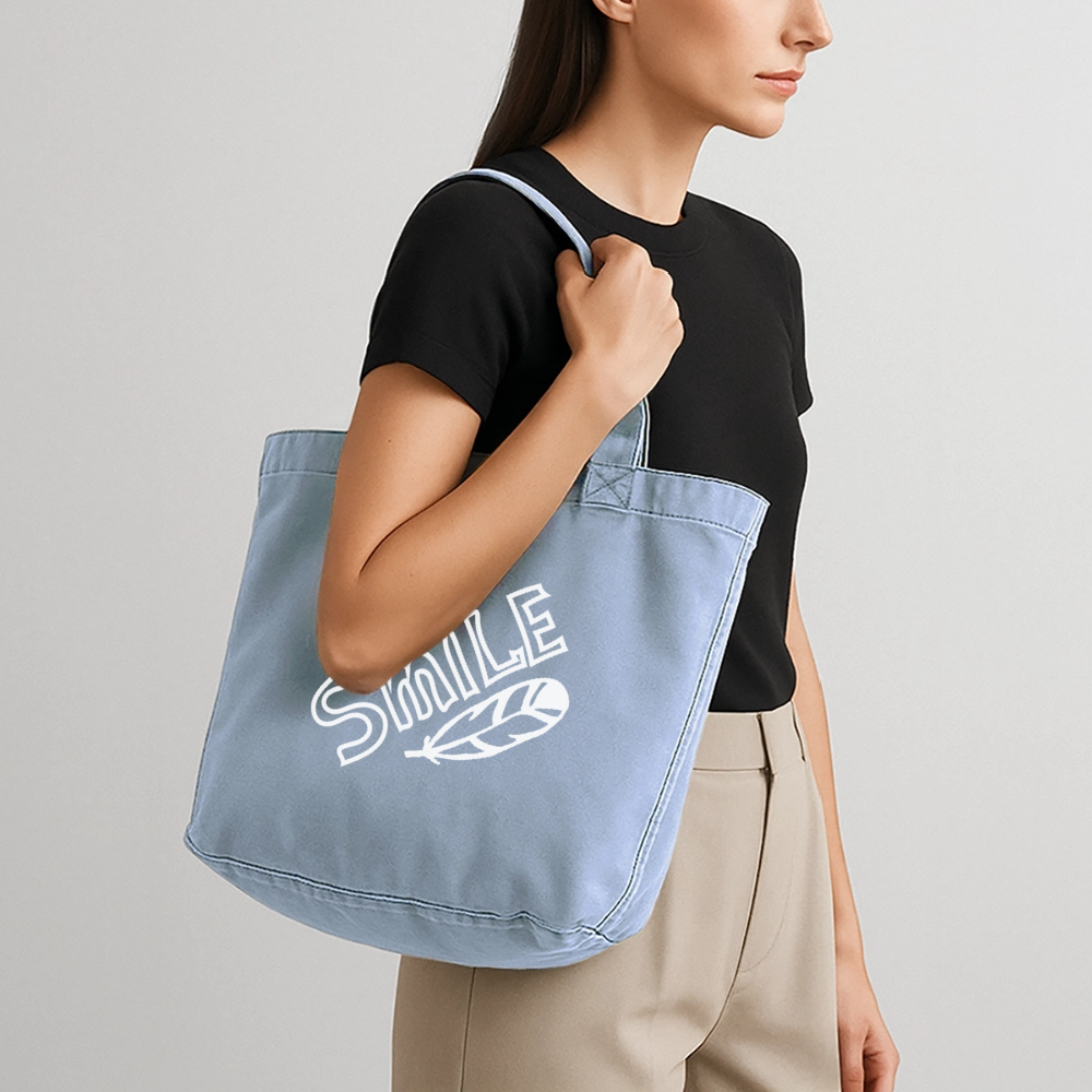 Vintage-Washed Shopper - Vintage Blue