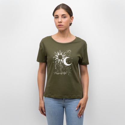 Relaxed Rundhals Frauen Bio-T-Shirt - Khaki
