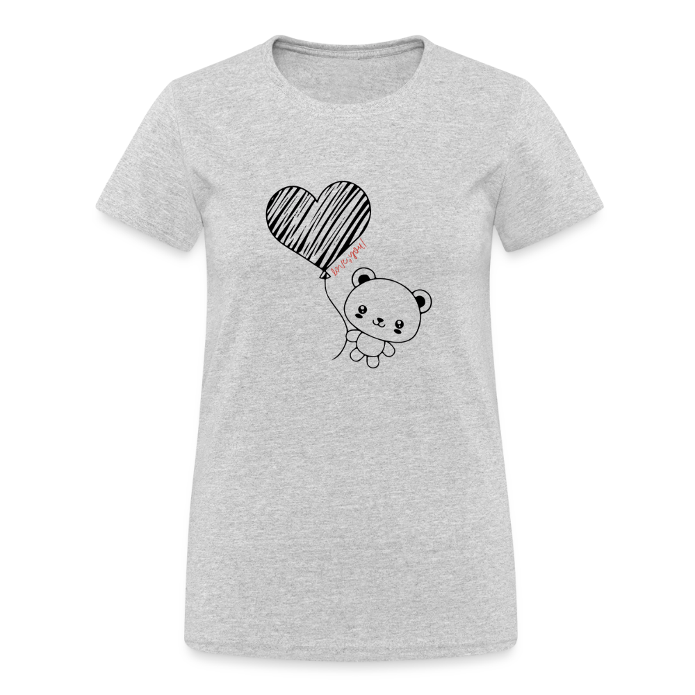 Frauen Gildan Heavy T-Shirt - Grau meliert