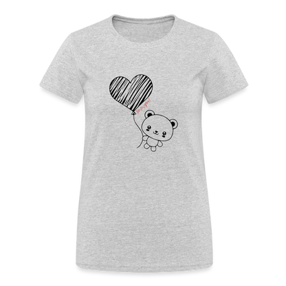 Frauen Gildan Heavy T-Shirt - Grau meliert