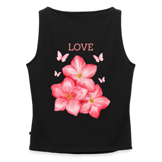 Frauen Tank Top mit U-Boot-Ausschnitt - Schwarz