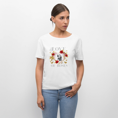 Relaxed Rundhals Frauen Bio-T-Shirt - Weiß