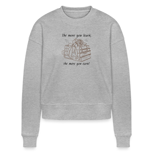Stanley/Stella Cropped Frauen Bio-Sweatshirt CROPSTER - Grau meliert