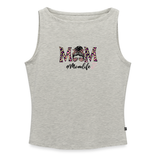 Frauen Tank Top mit U-Boot-Ausschnitt - Grau meliert