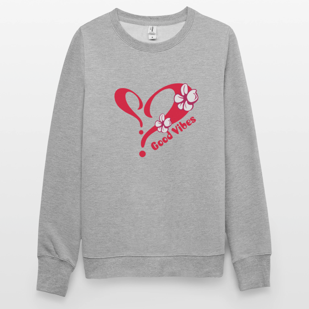 Unisex Pullover - Weißgrau meliert