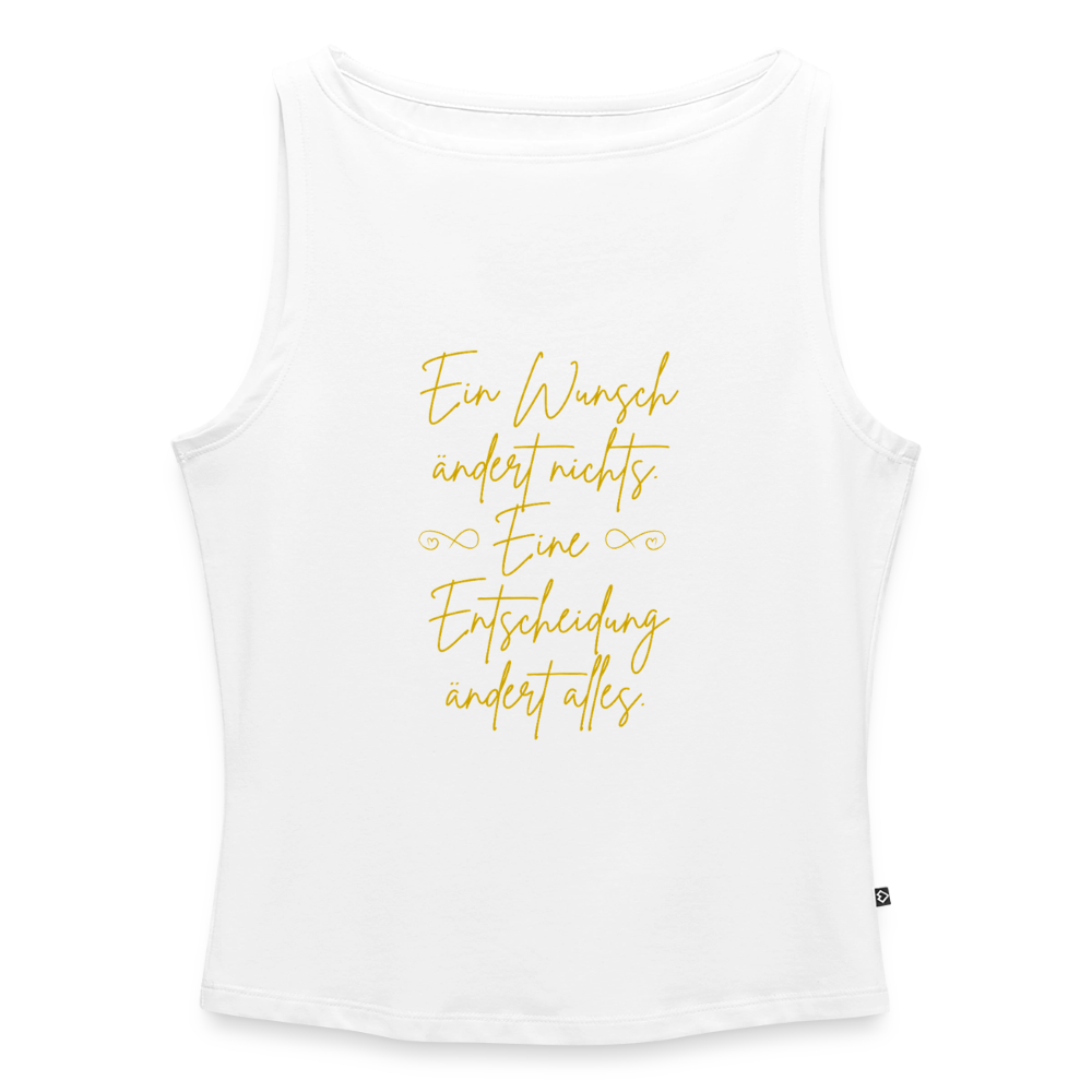 Frauen Organic Tank Top mit U-Boot-Ausschnitt - Weiß