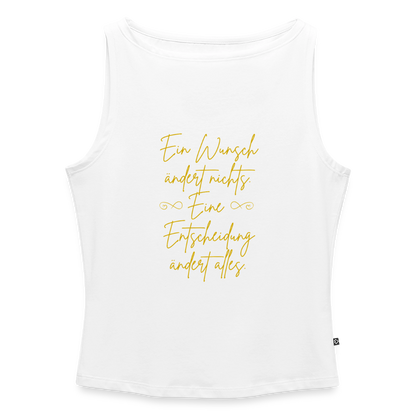 Frauen Organic Tank Top mit U-Boot-Ausschnitt - Weiß