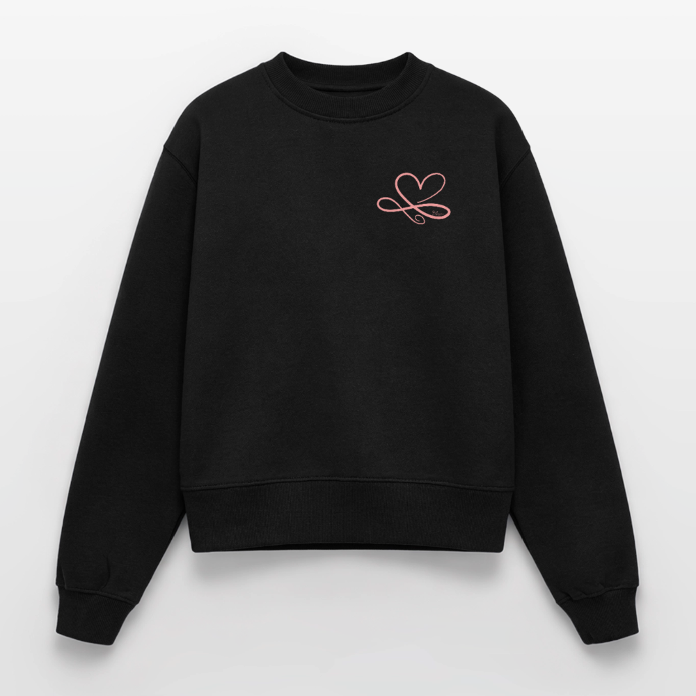 Relaxed Frauen Organic Sweatshirt - Schwarz