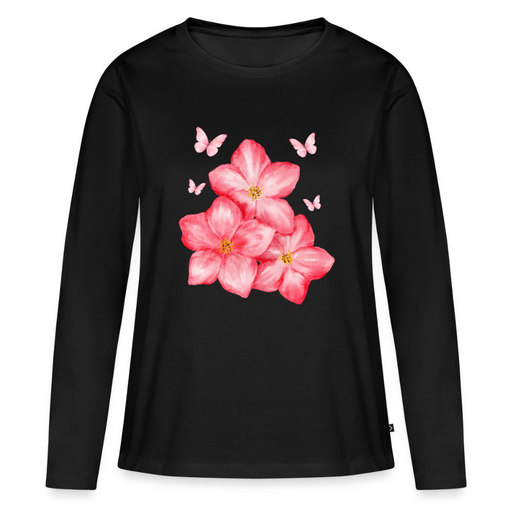Frauen Premium Langarmshirt - Schwarz