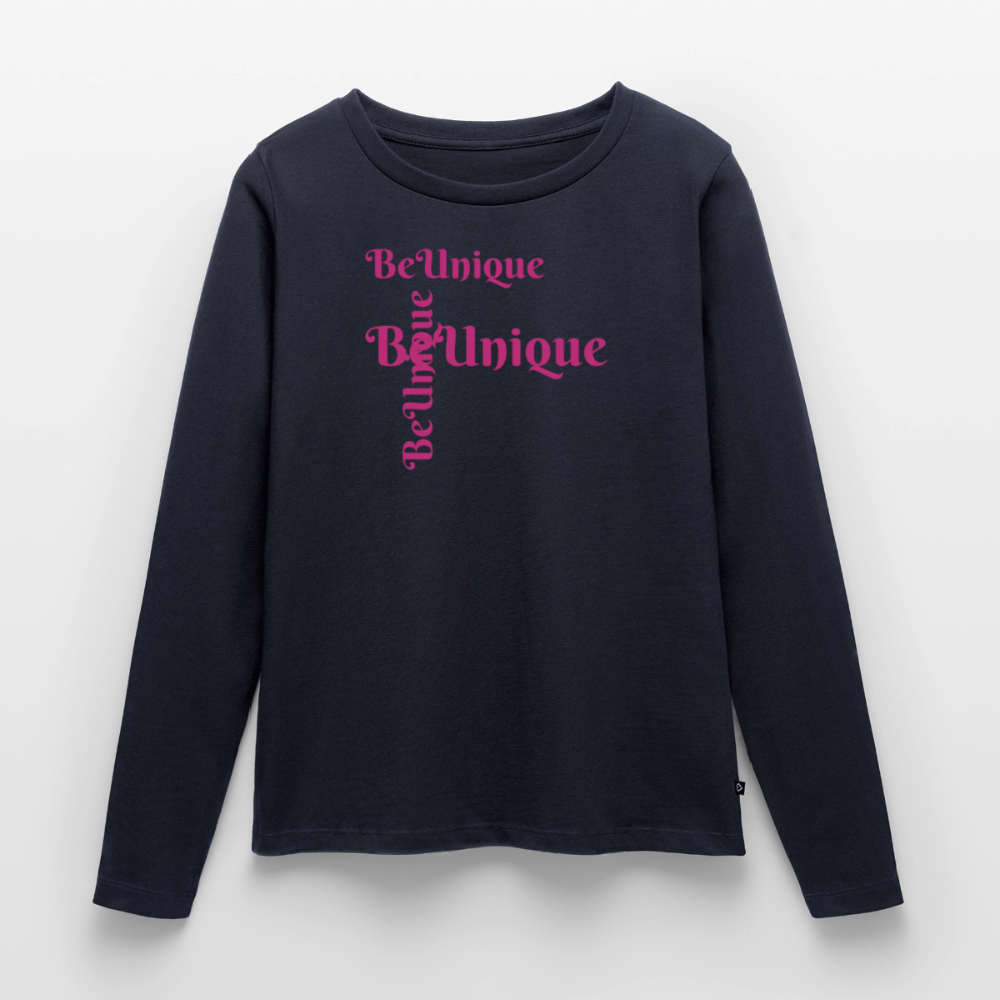 Frauen Premium Langarmshirt - Navy