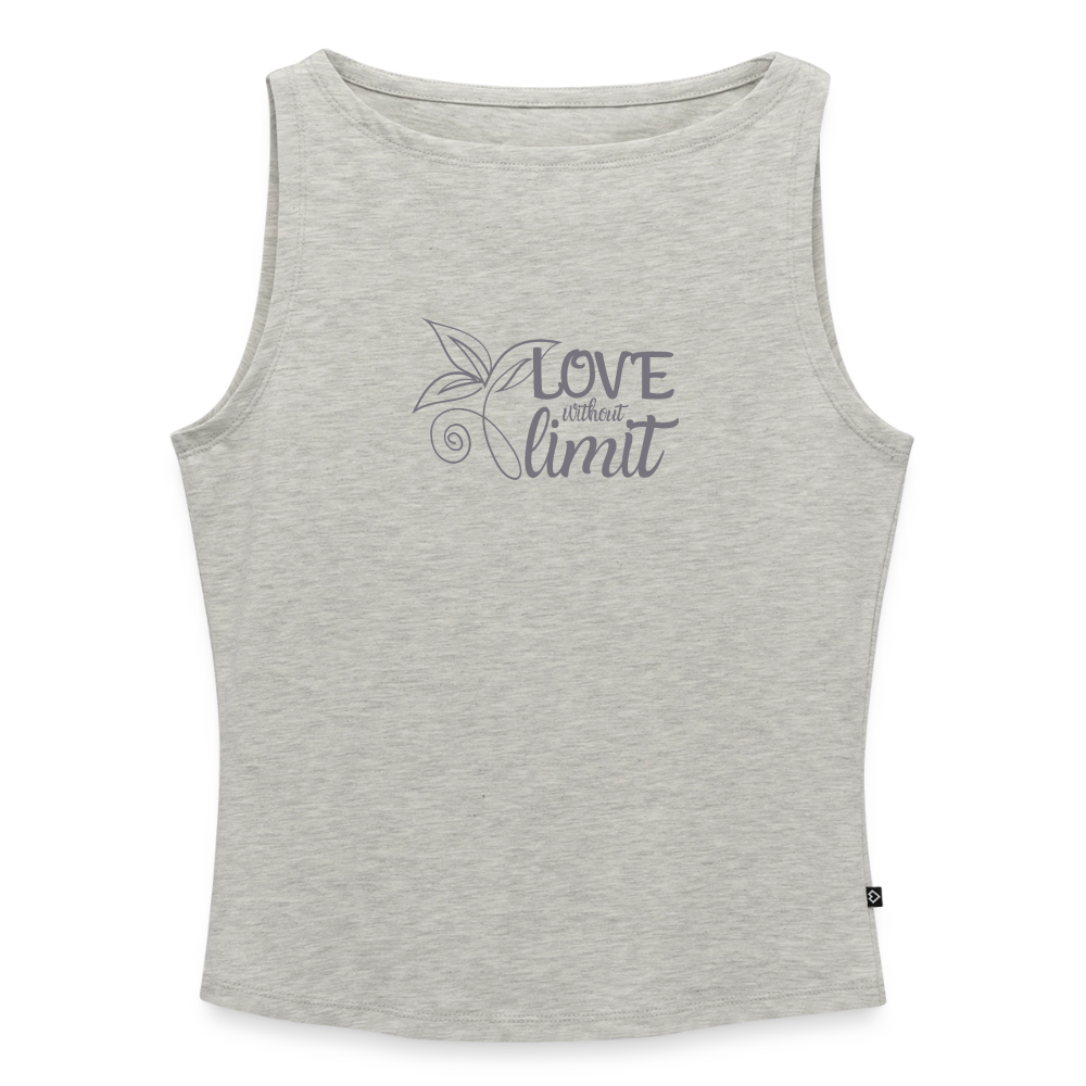Frauen Tank Top mit U-Boot-Ausschnitt - Grau meliert